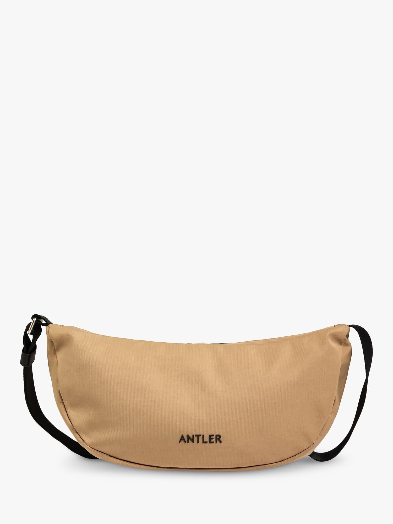 Antler Icon Sling Bag in Sand, compact cross body bag, imported from the UK