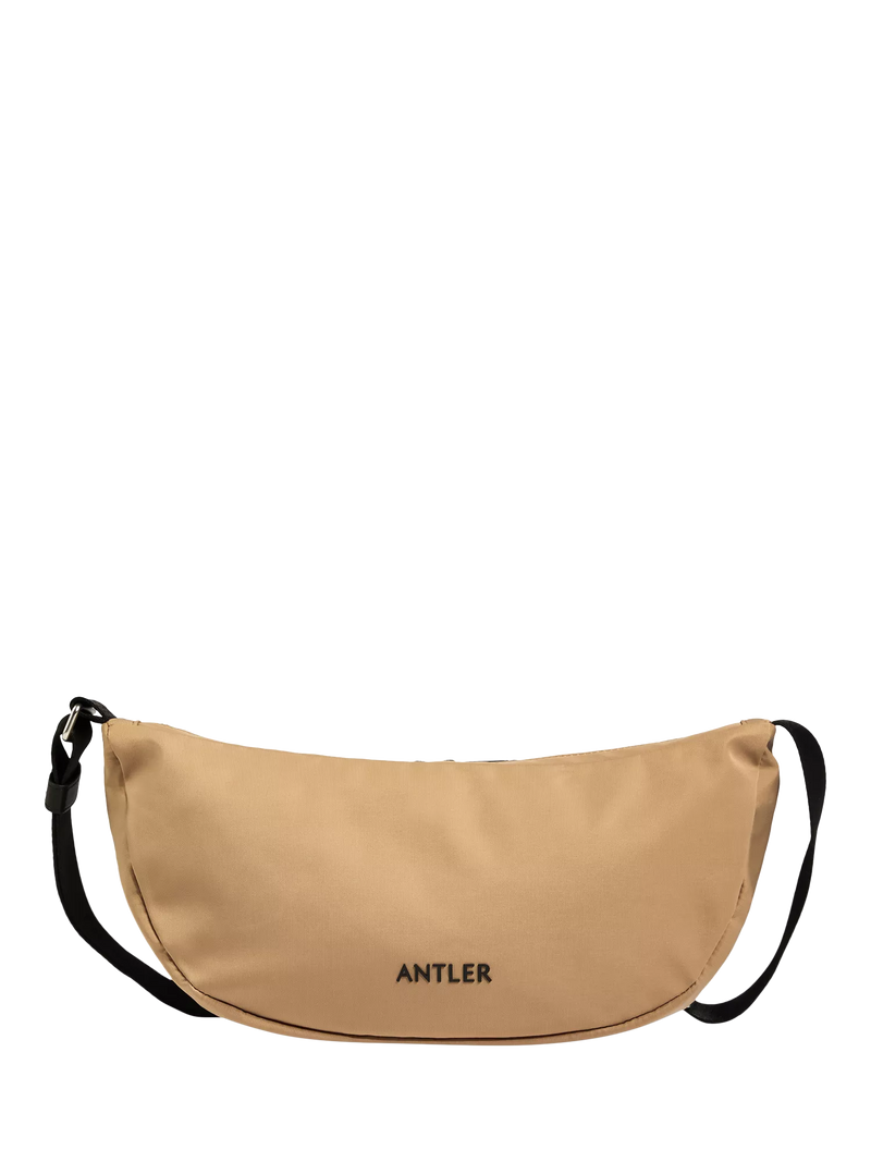 Antler Icon Sling Bag in Sand, compact cross body bag, imported from the UK