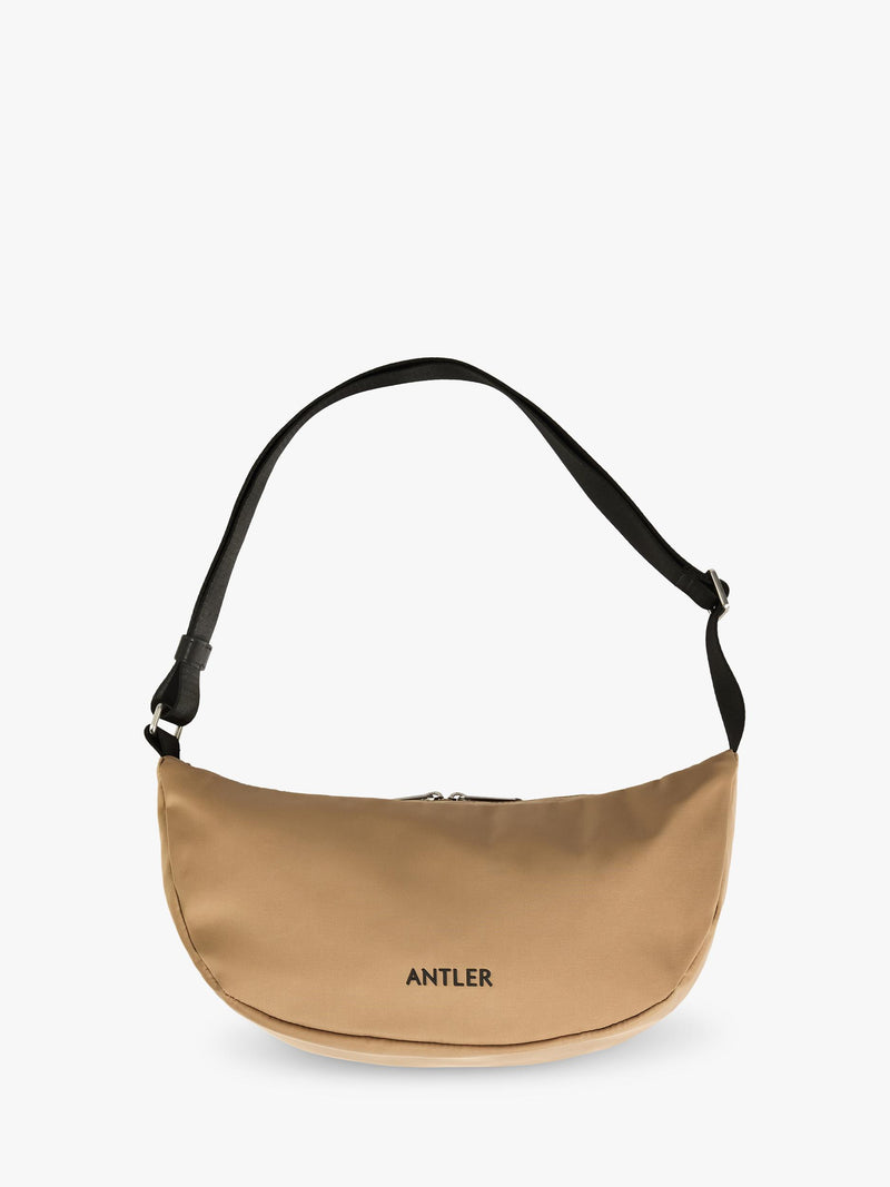 Antler Icon Sling Bag in Sand, compact cross body bag, imported from the UK