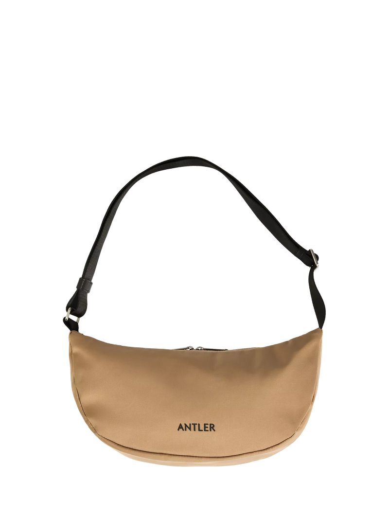 Antler Icon Sling Bag in Sand, compact cross body bag, imported from the UK