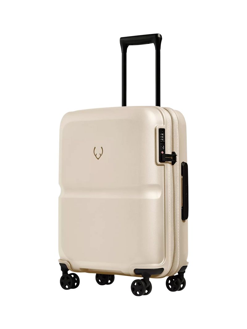 Antler 55cm Expandable Double Wheel Cabin Single Stripe Suitcase, 39L, Wheat Yellow