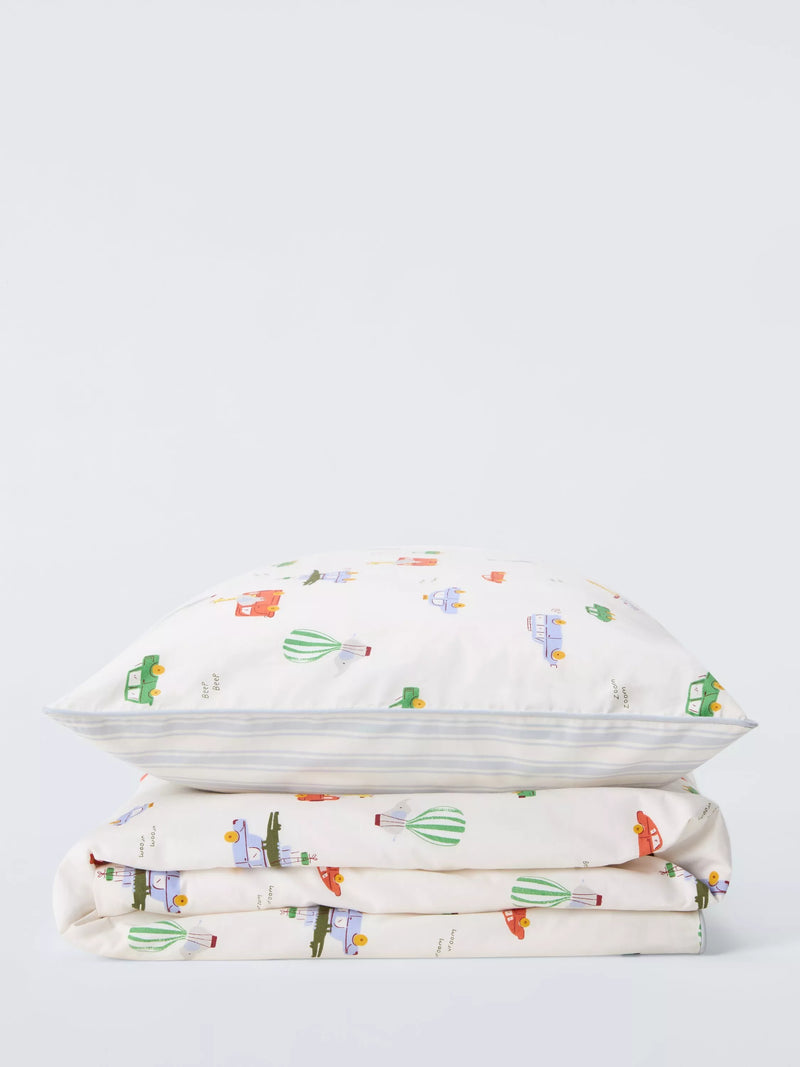 John Lewis Discovery Transport cot duvet cover set (British brand)