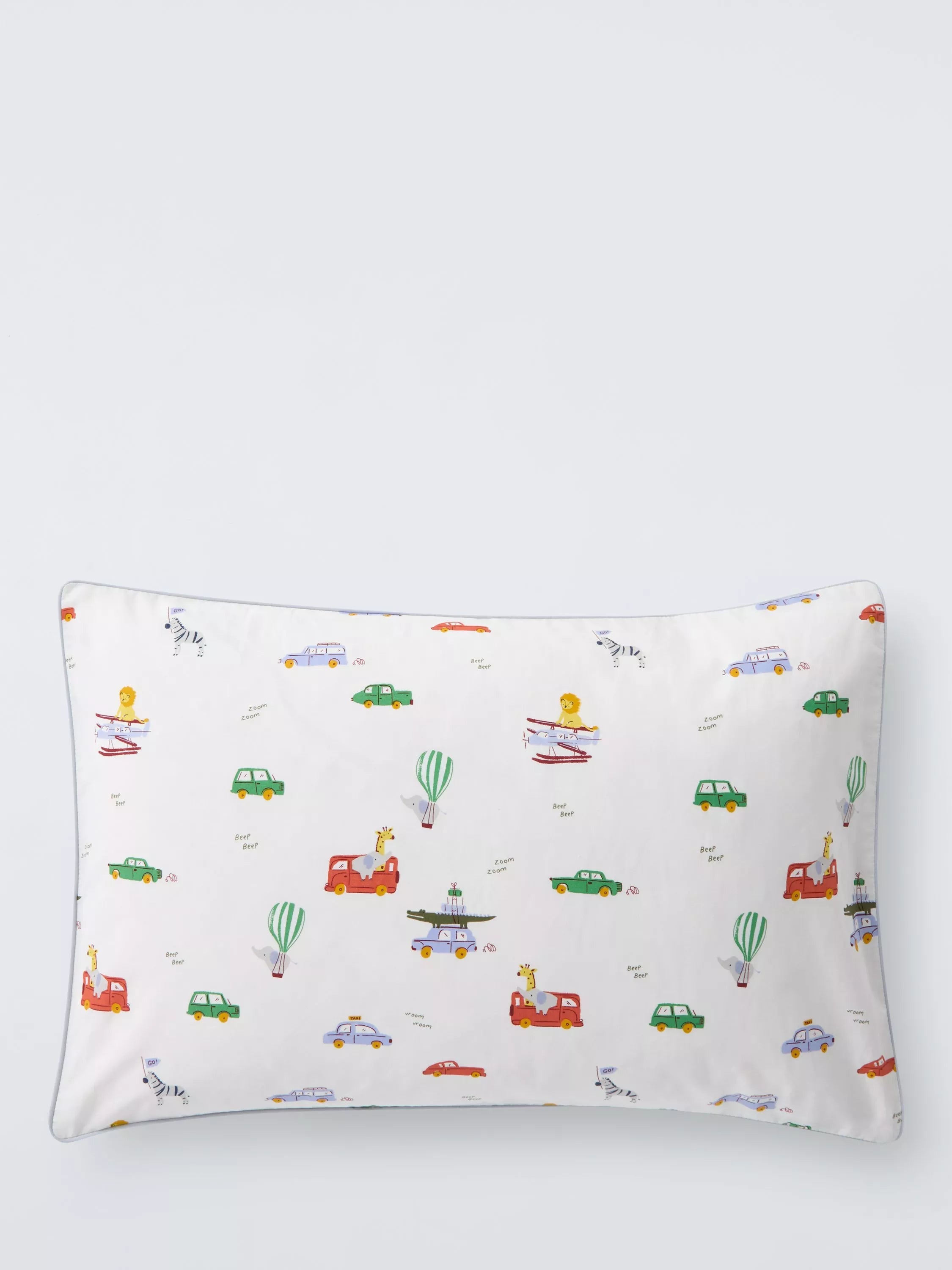 John Lewis animal transport reversible cotbed duvet cover set 120x140cm, imported from the UK