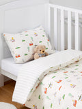 John Lewis animal transport reversible cotbed duvet cover set 120x140cm, imported from the UK