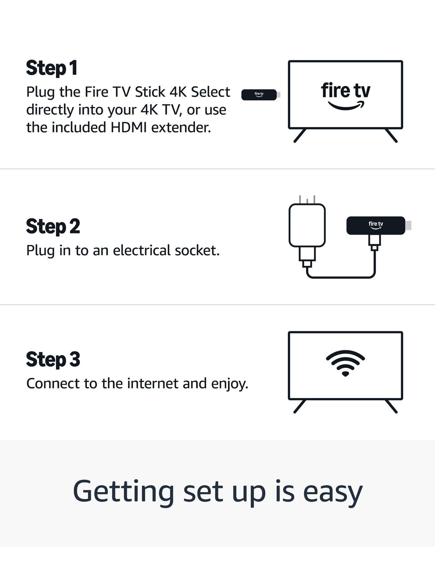 Amazon Fire TV Stick 4K streaming device with Alexa remote (British brand)