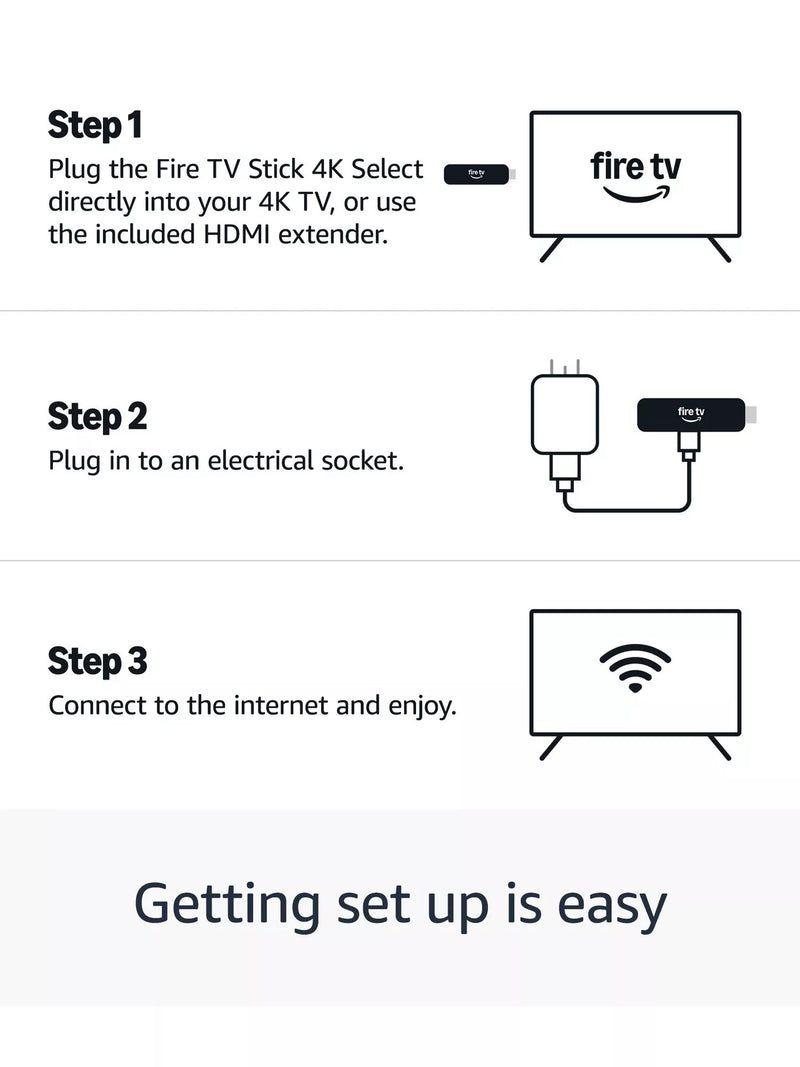 Amazon Fire TV Stick 4K streaming device with Alexa remote (British brand)
