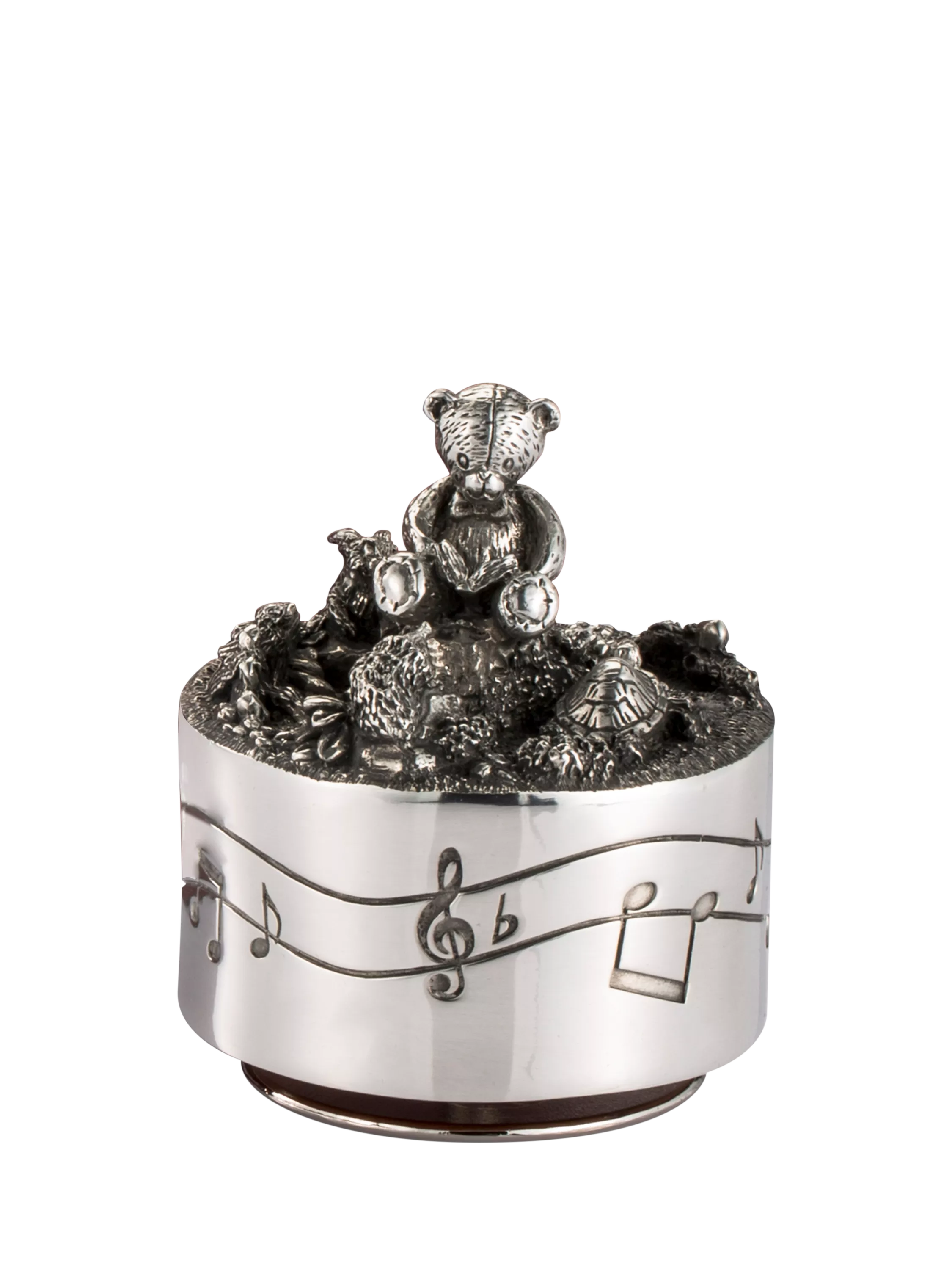 Royal Selangor pewter Woodland Friends music box, imported from the UK