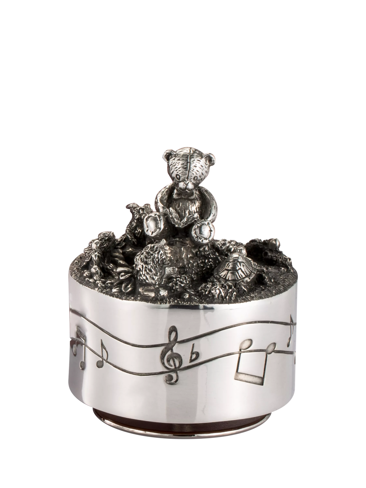 Royal Selangor pewter Woodland Friends music box, imported from the UK