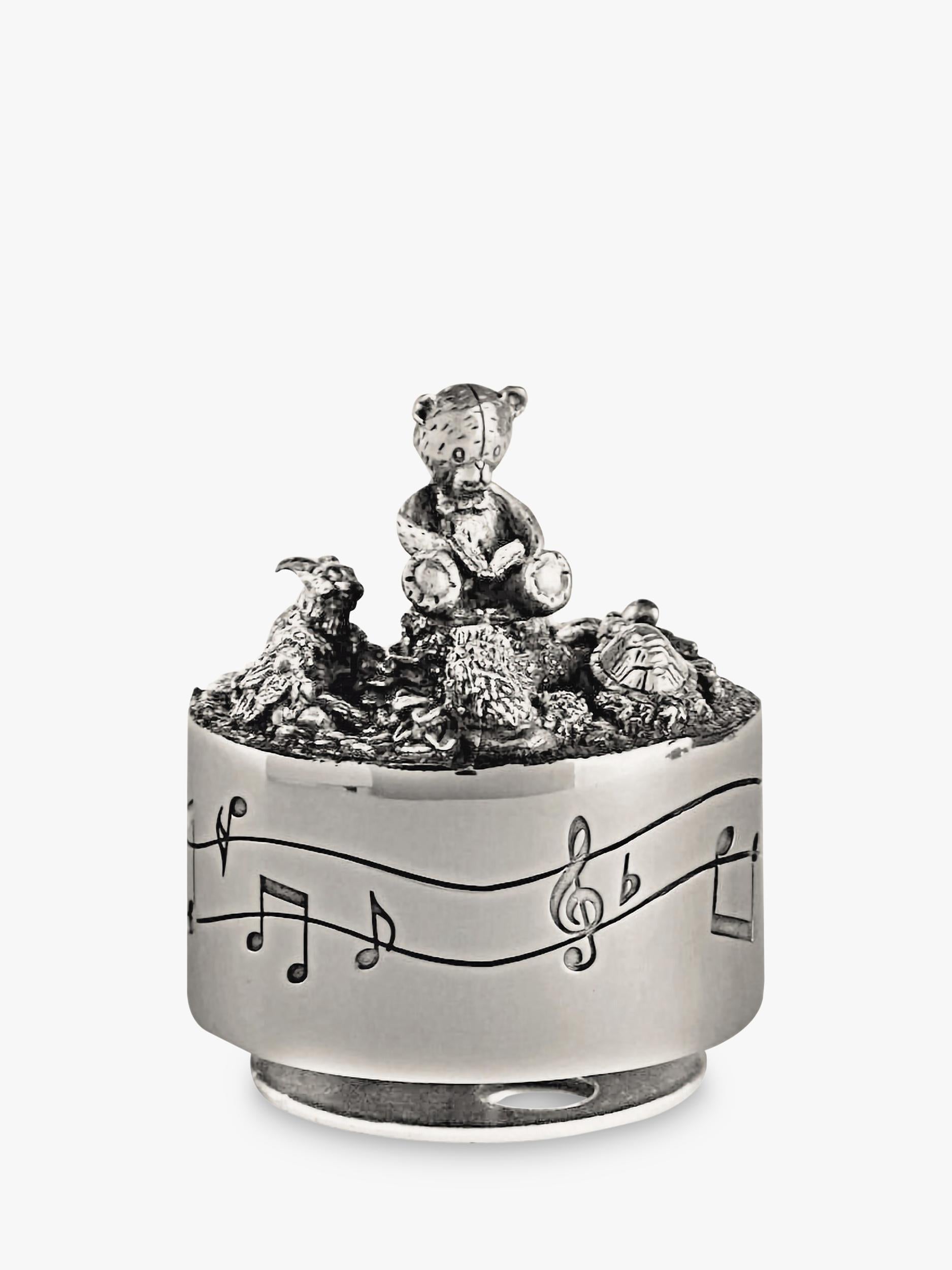 Royal Selangor pewter Woodland Friends music box, imported from the UK