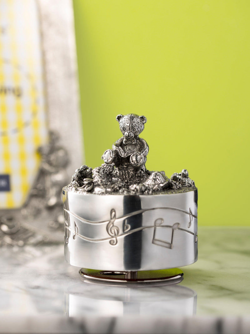 Royal Selangor pewter Woodland Friends music box, imported from the UK