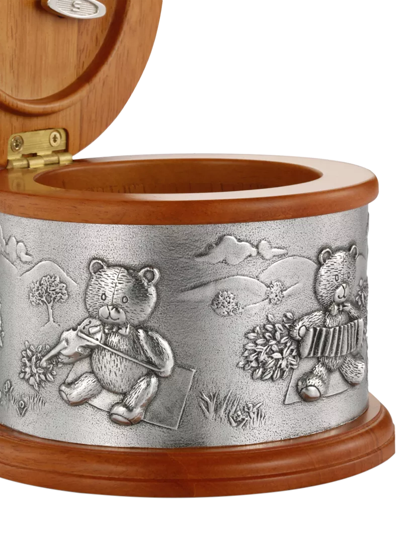 Royal Selangor pewter music box Teddy Bears Picnic - British product