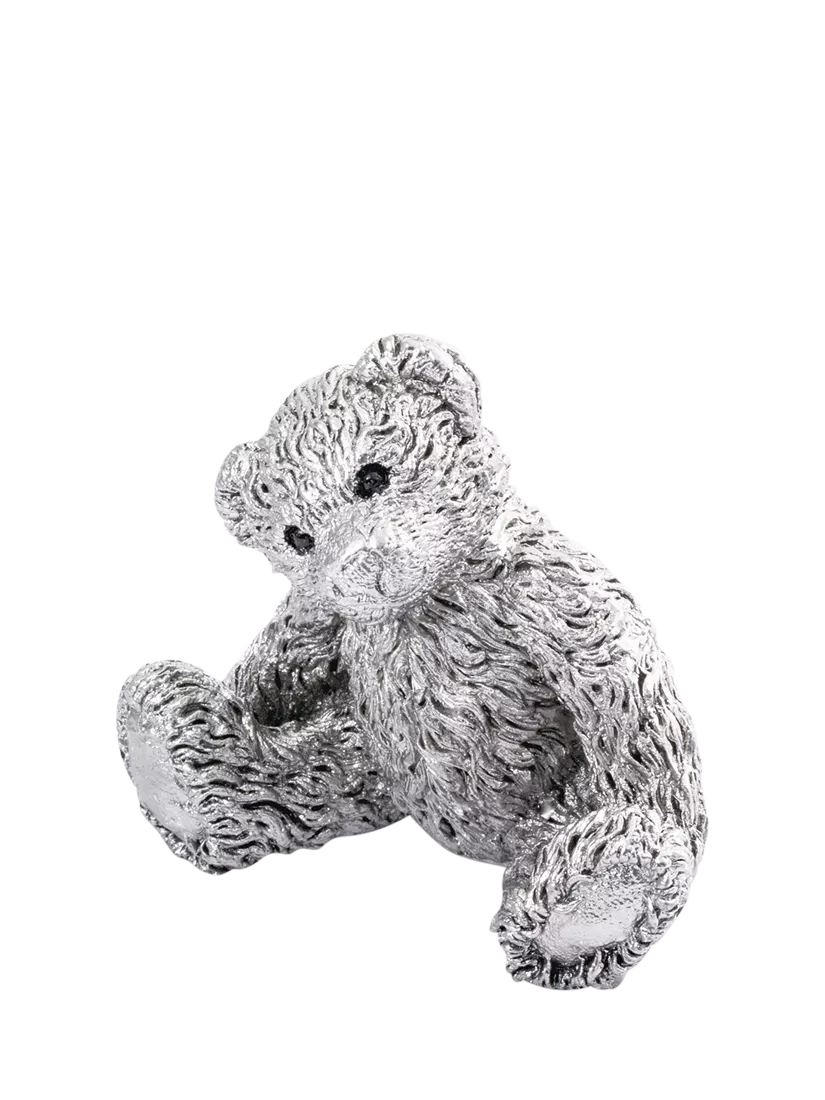 Royal Selangor pewter teddy bear figurine 6.5cm (British brand)