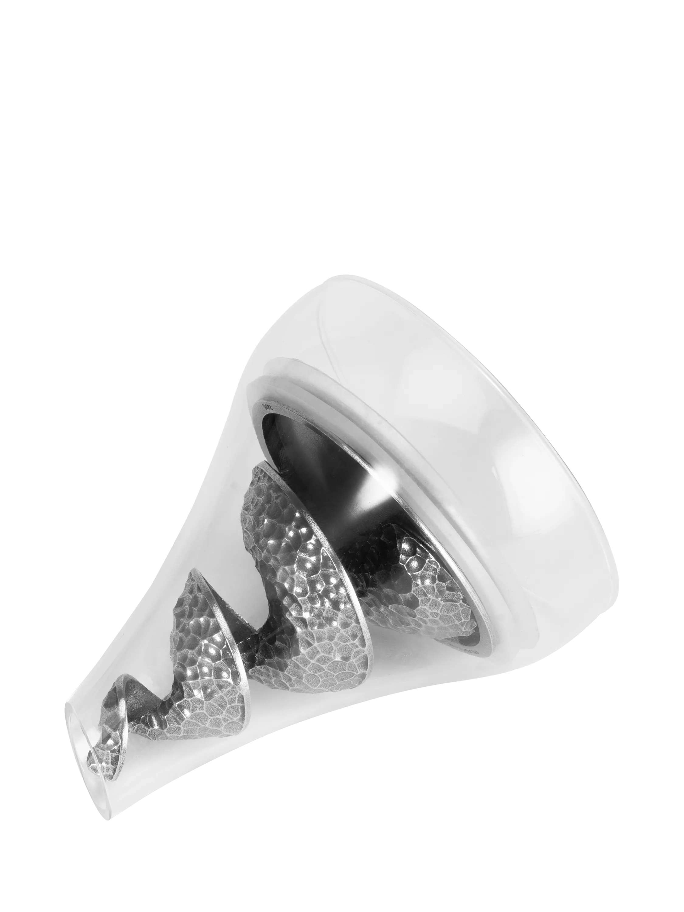 Royal Selangor Helix pewter wine funnel with sieve, imported from the UK