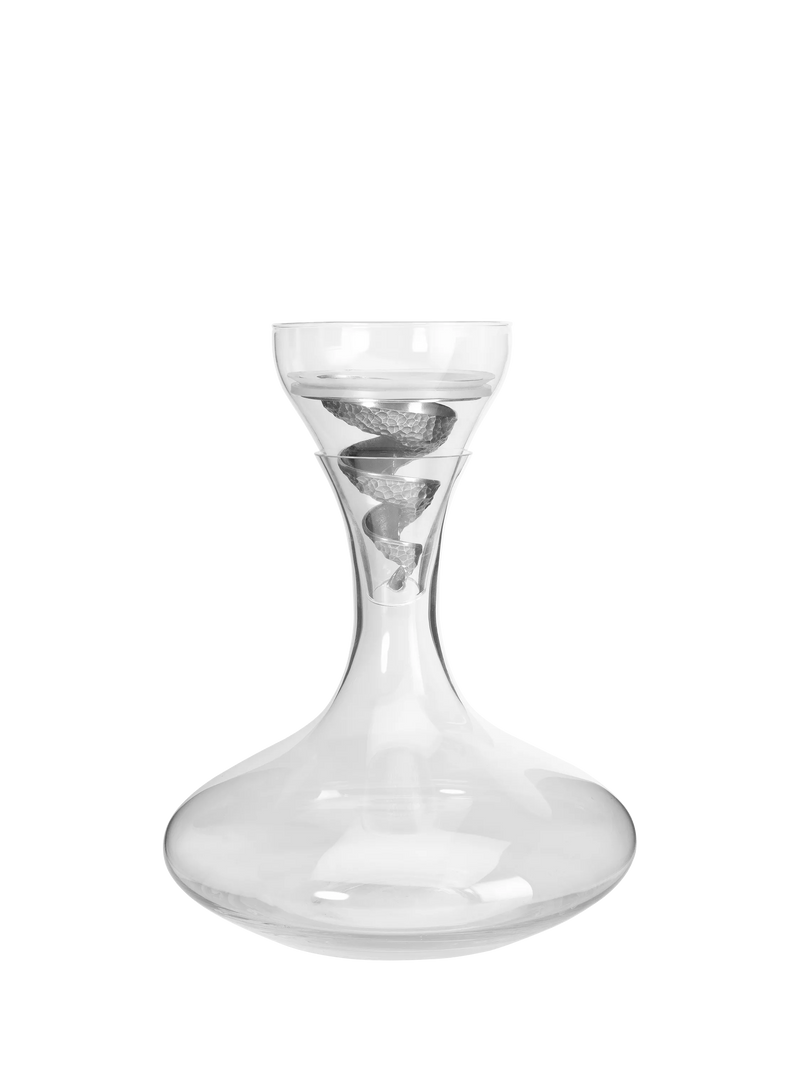 Royal Selangor Helix pewter wine funnel with sieve, imported from the UK