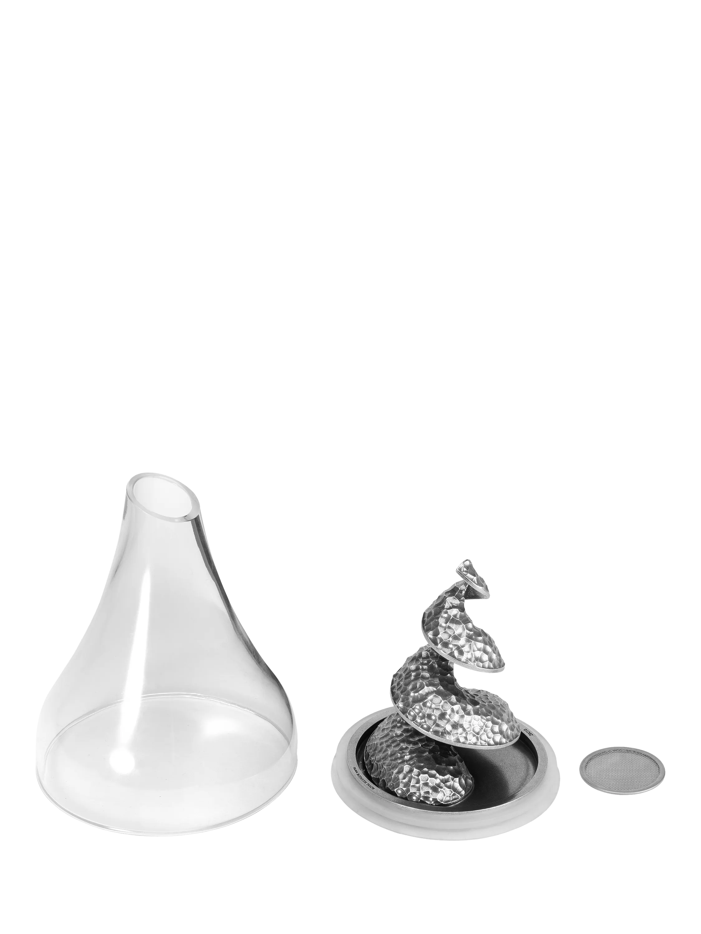Royal Selangor Helix pewter wine funnel with sieve, imported from the UK