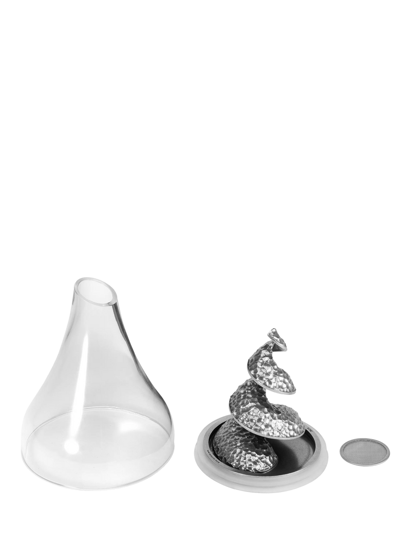 Royal Selangor Helix pewter wine funnel with sieve, imported from the UK