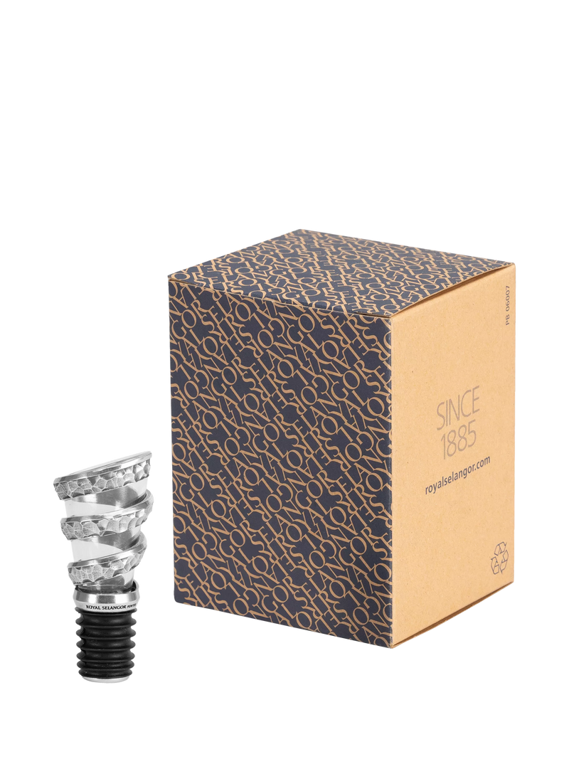 Royal Selangor Helix pewter wine pourer - British product