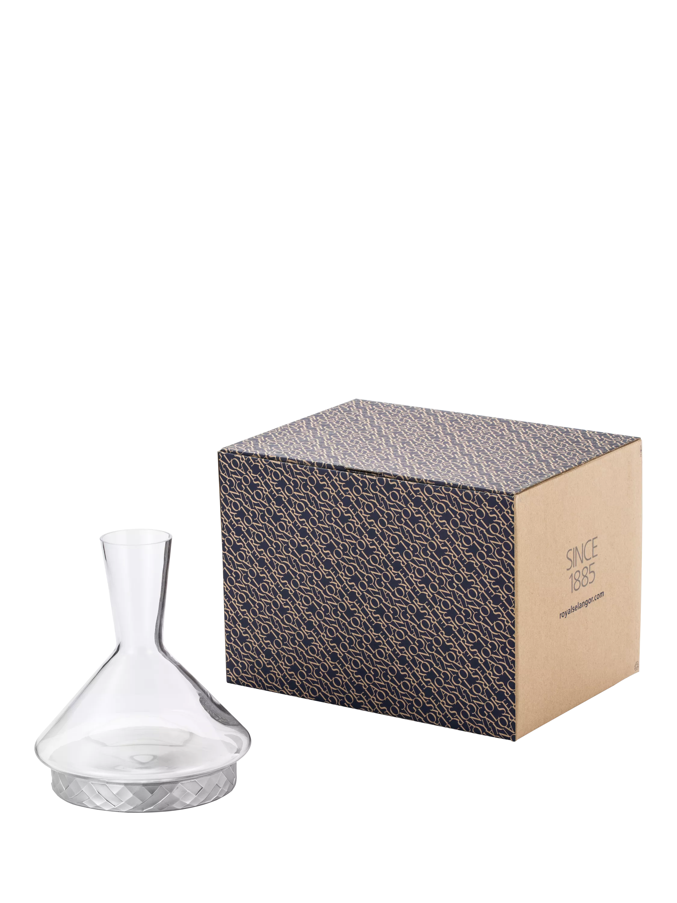 Royal Selangor decanter 1L with cooling coaster clear - British product