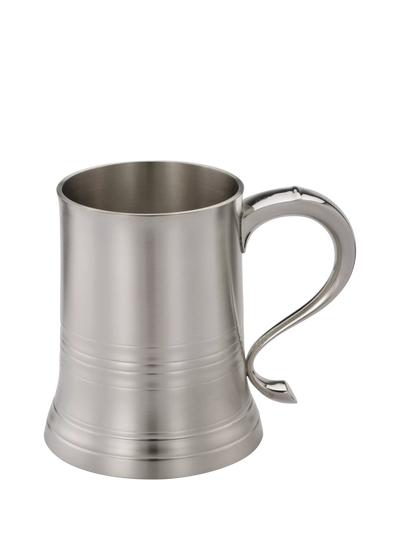 John Lewis Royal Selangor Crown & Rose Eton Pewter Tankard in Wooden Gift Box 1 Pint- Buy online at McGrocer