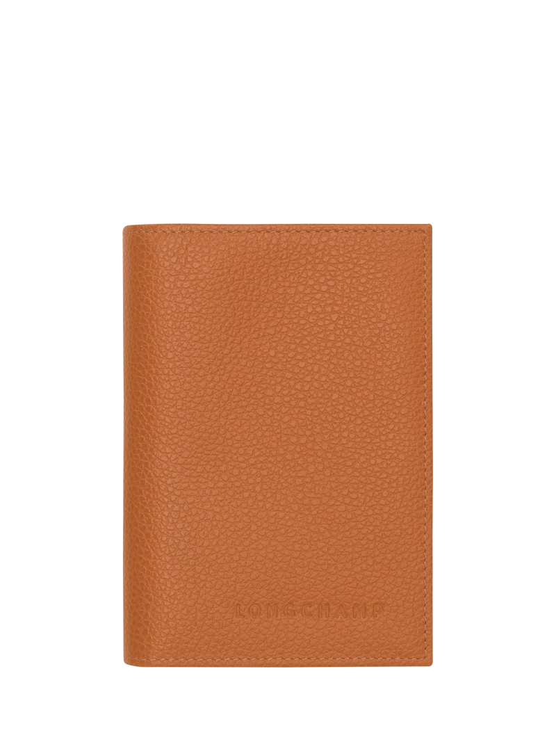 Longchamp Le Foulonné Leather Passport Cover