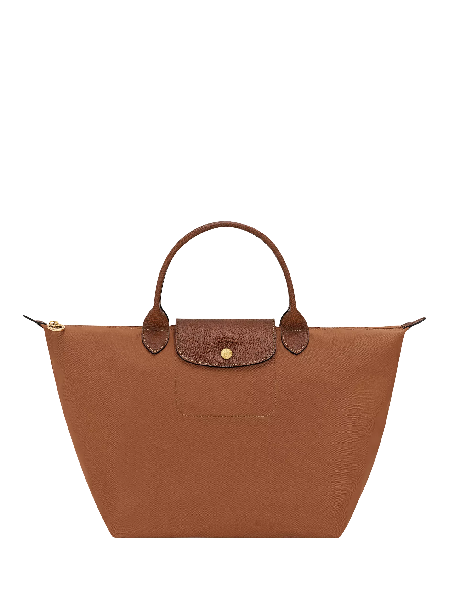 Longchamp Le Pliage Original Medium Top Handle Bag, Cognac