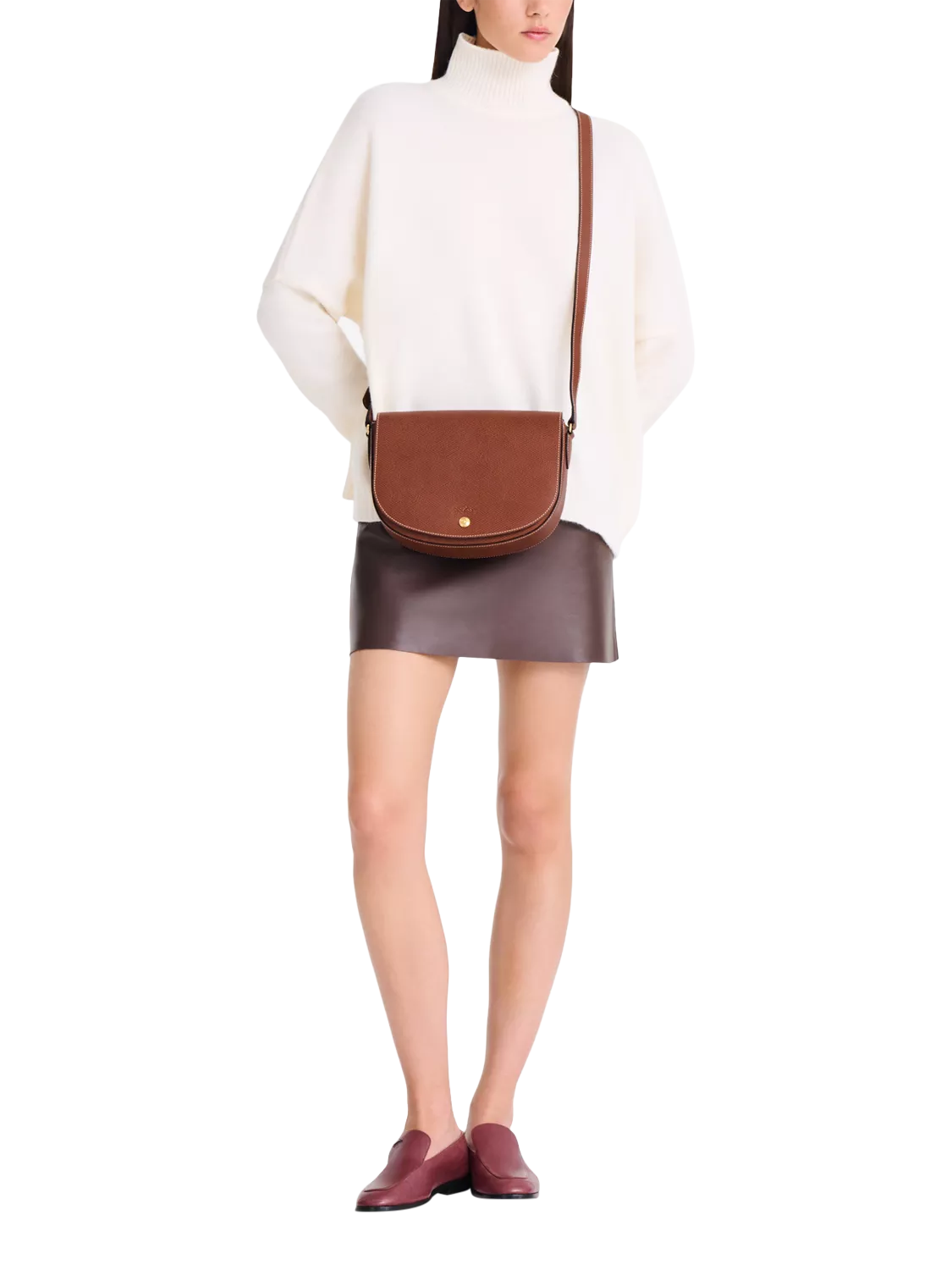 Longchamp Épure M crossbody bag in Russian leather (British brand)