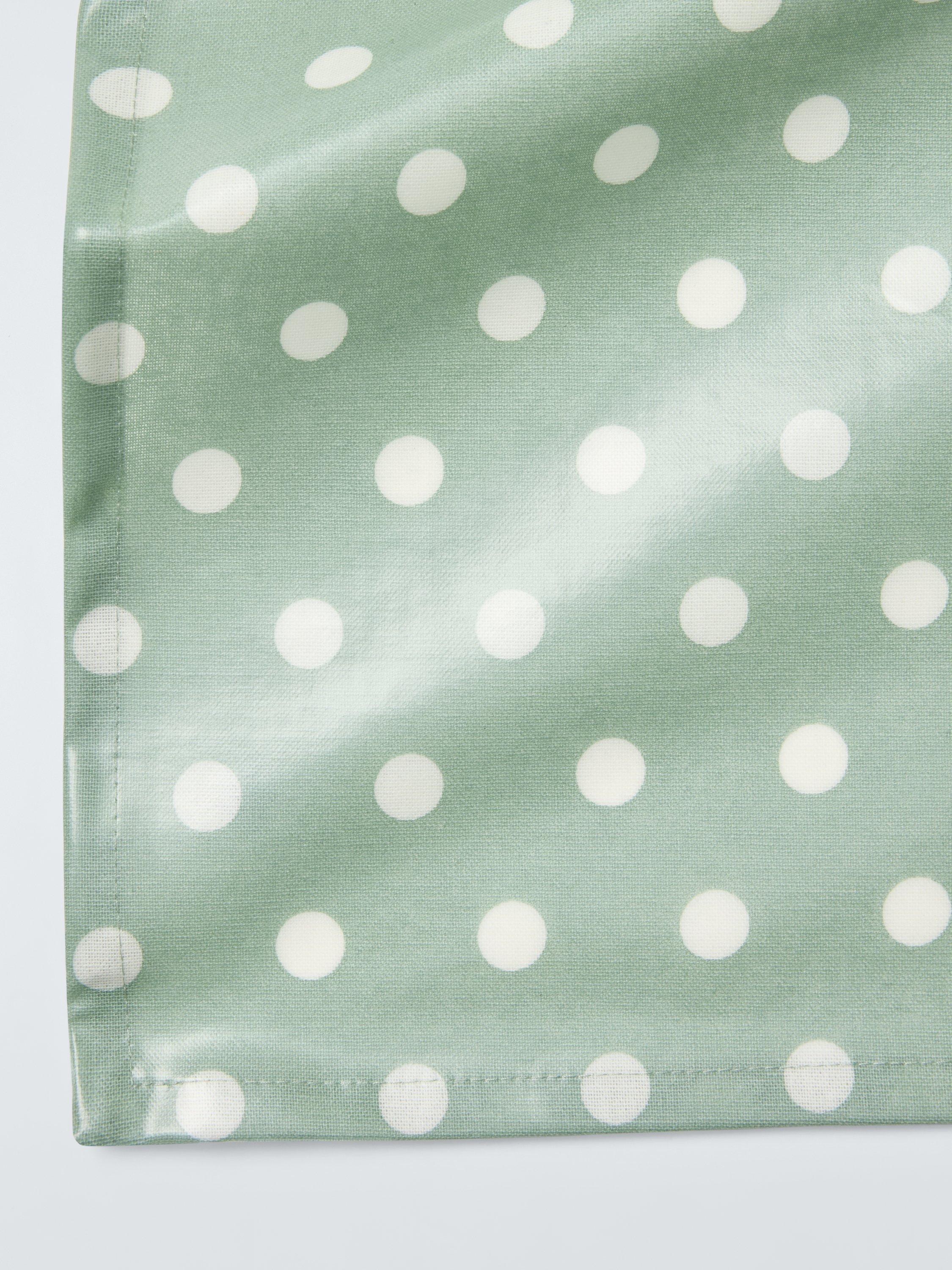 John Lewis green spot print PVC tablecloth 230x140cm (British brand)