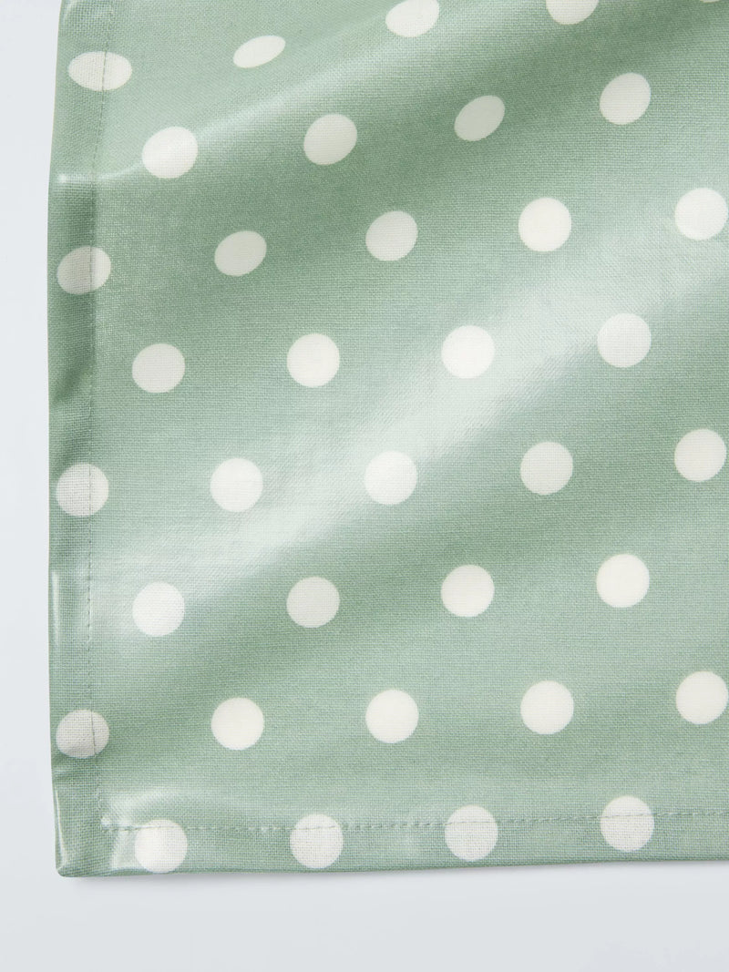 John Lewis green spot print PVC tablecloth 230x140cm (British brand)