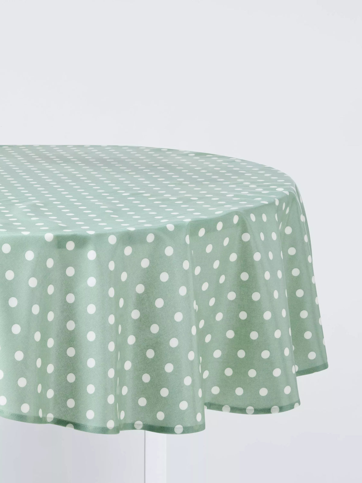 John Lewis round tablecloth spot print green 160cm, imported from the UK