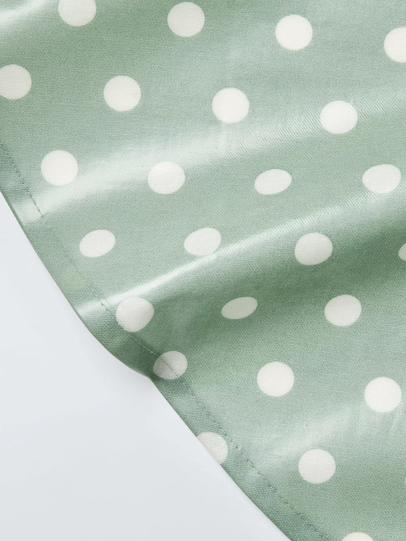 John Lewis round tablecloth spot print green 160cm, imported from the UK