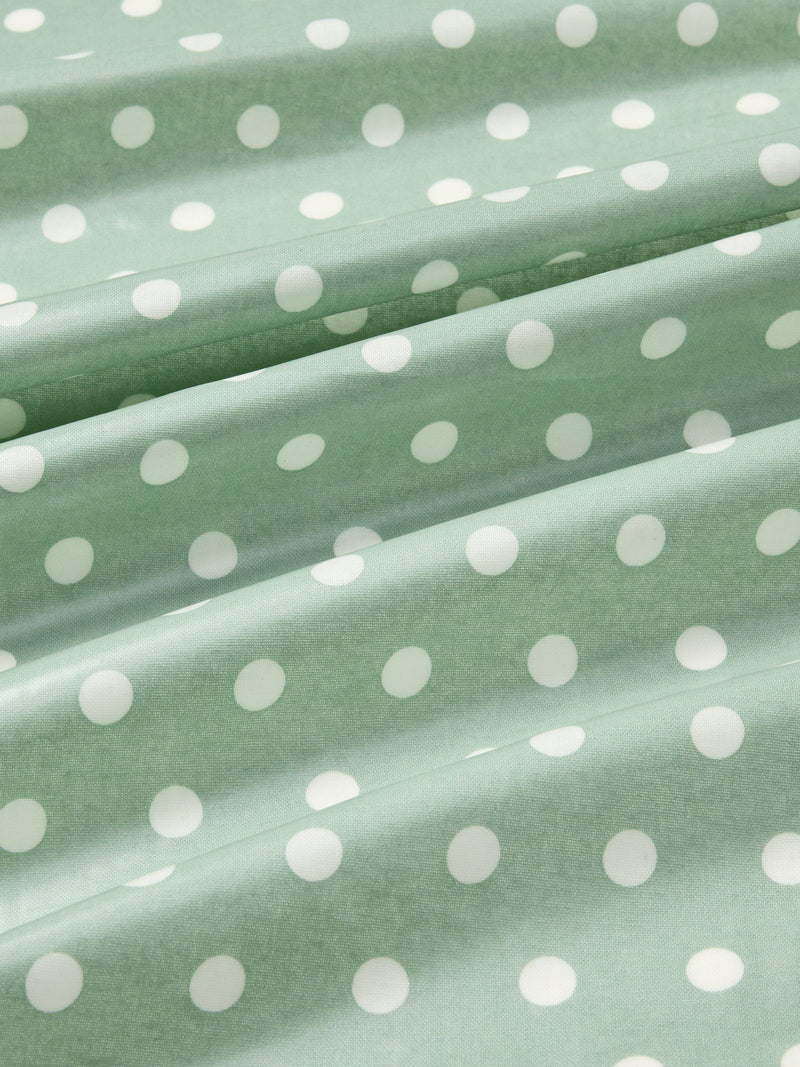 John Lewis round tablecloth spot print green 160cm, imported from the UK
