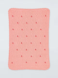 John Lewis Wander cherry cable knit baby blanket pink 70x100cm - British product