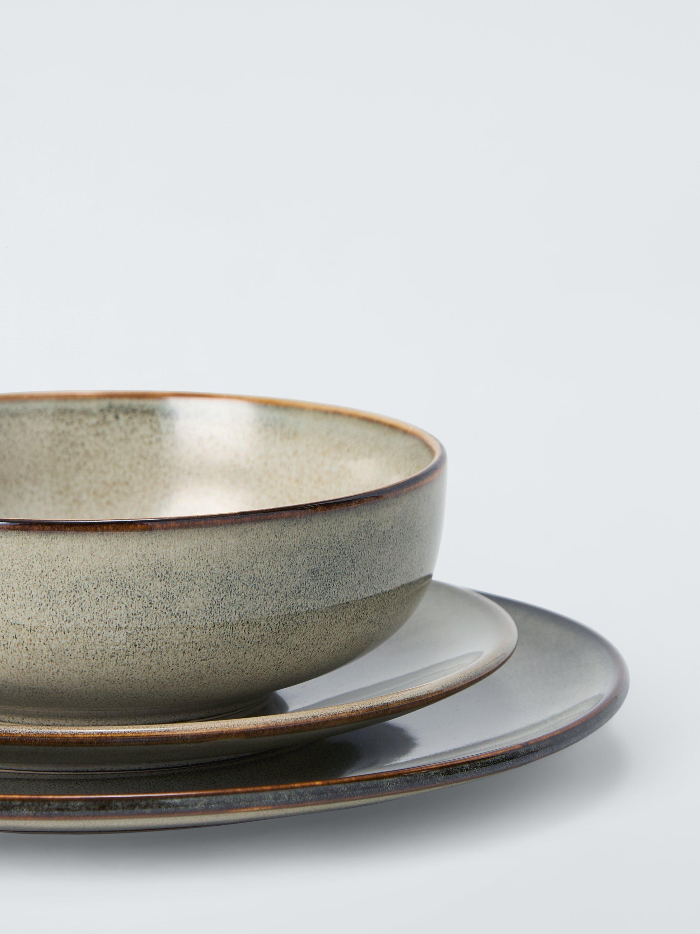 John Lewis Artisan stoneware dinnerware set 12 piece natural - British product