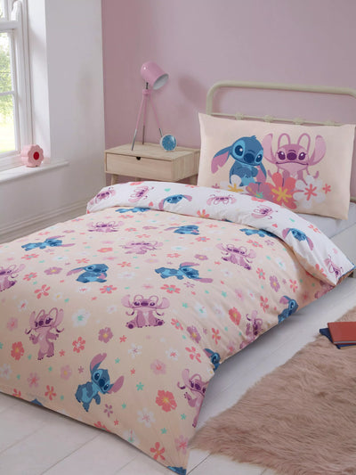 John Lewis Disney Lilo & Stitch Reversible Duvet Cover and Pillowcase Set Single- Buy online at McGrocer