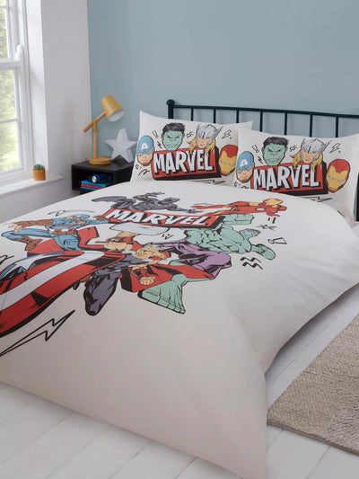 John Lewis Marvel Avengers Reversible Duvet Cover & Pillowcase Set Double- Buy online at McGrocer