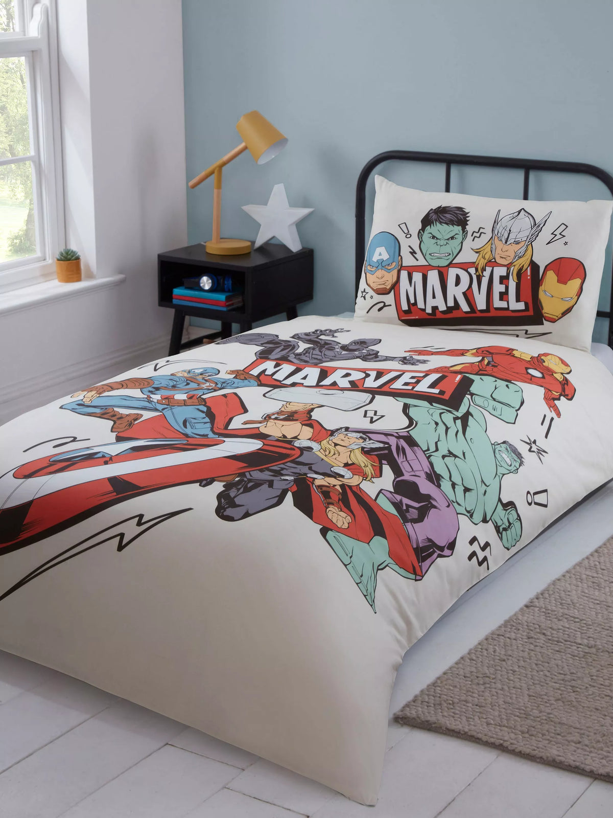 Marvel Avengers reversible duvet cover single - British product
