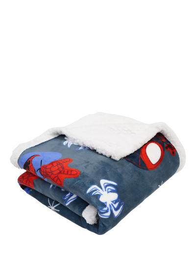 John Lewis Spidey And His Amazing Friends Spider-Man Sherpa Blanket- Buy online at McGrocer