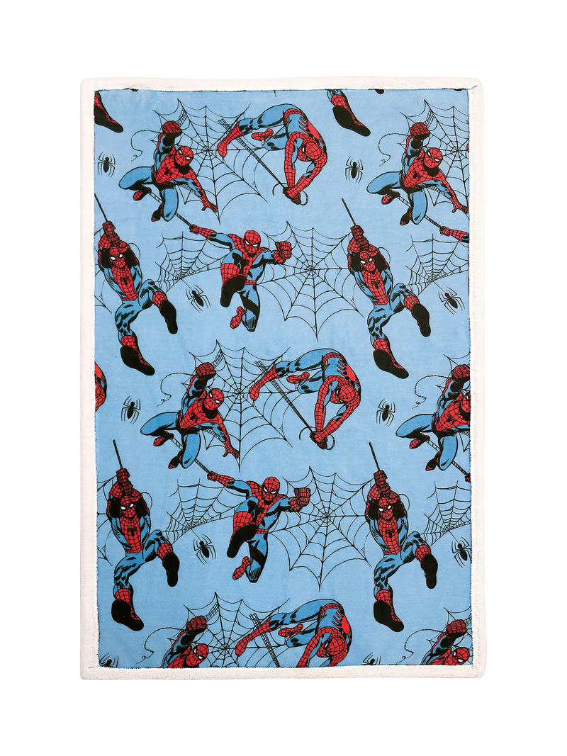 Spiderman sherpa blanket single size, imported from the UK