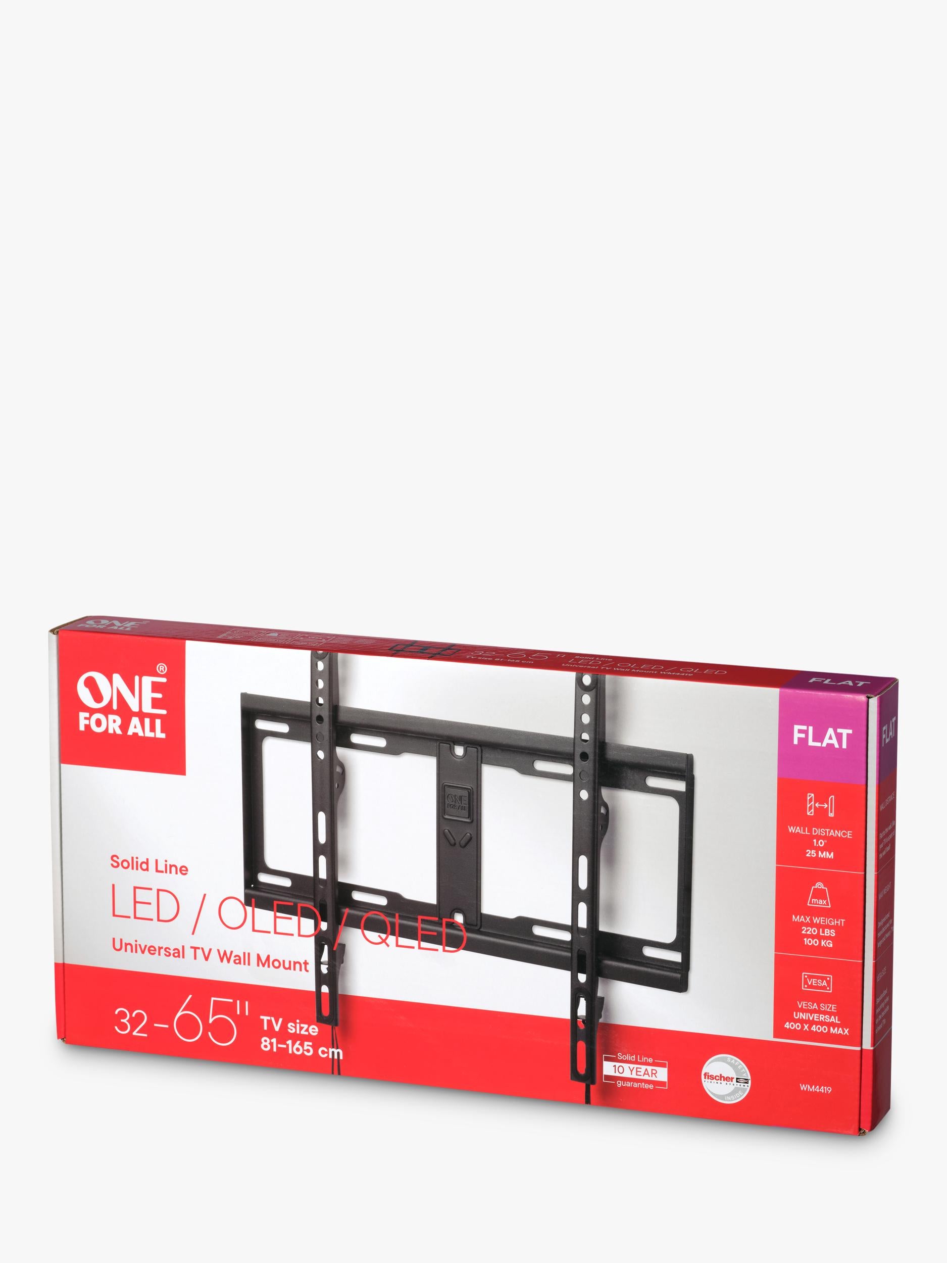 One For All WM4419 fixed TV bracket for 32-65 inch TVs (British brand)