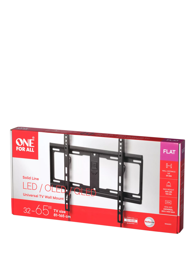 One For All WM4419 fixed TV bracket for 32-65 inch TVs (British brand)