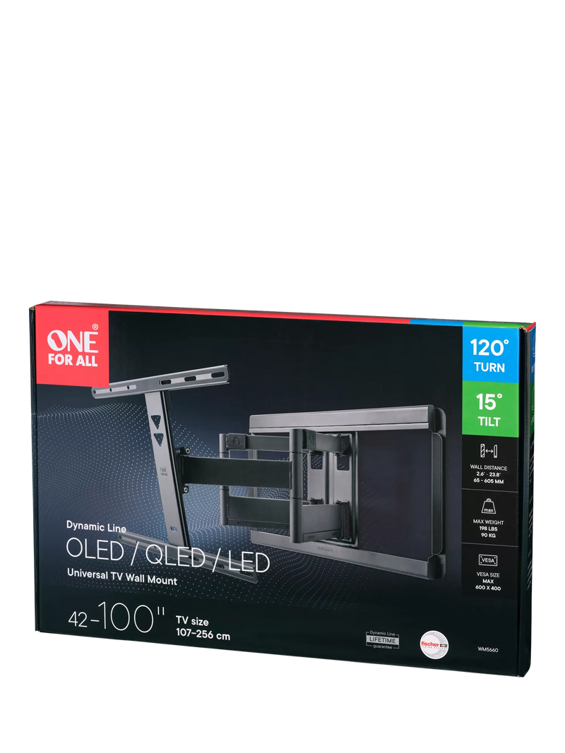 One For All WM5660 tilt turn TV bracket, imported from the UK