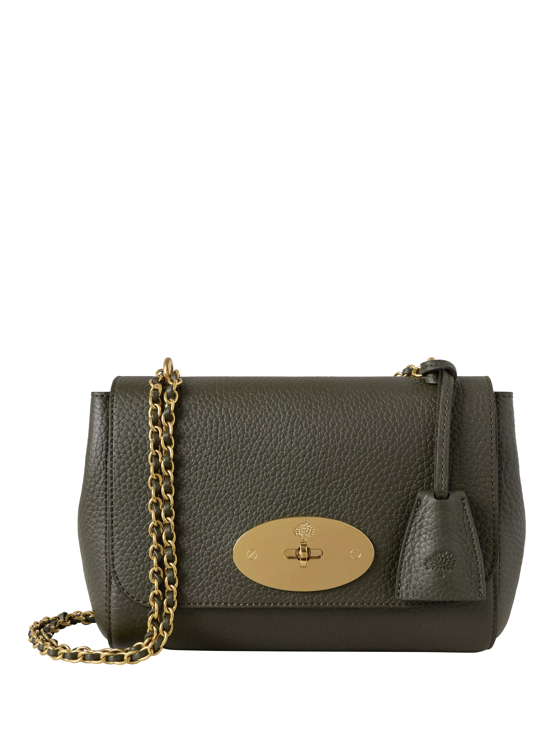 Mulberry Lily Heavy Grain Leather Chain Strap Shoulder Bag