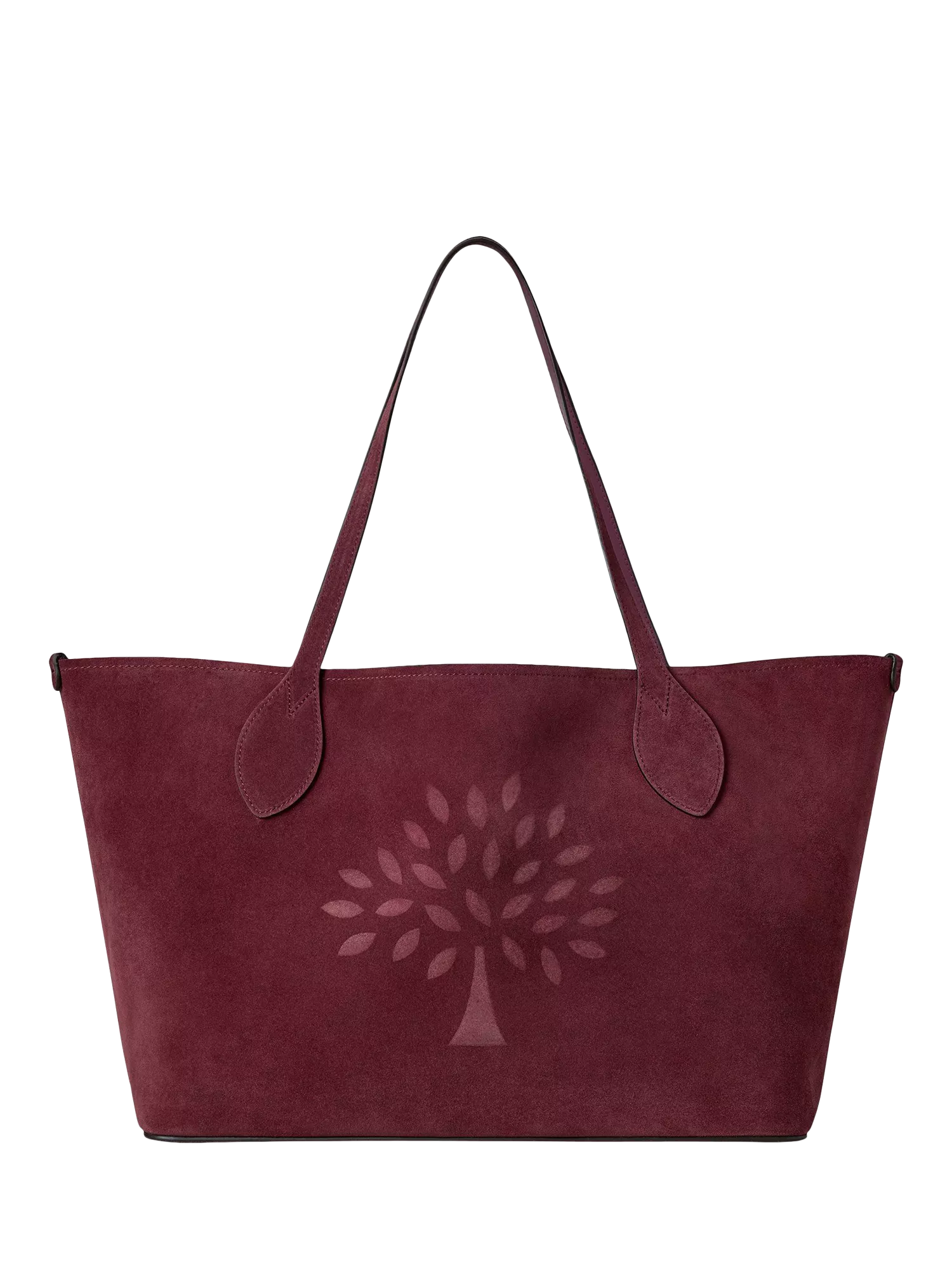 Mulberry Suede Tree Tote Bag