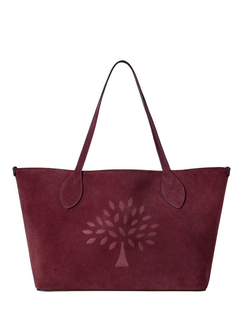 Mulberry Suede Tree Tote Bag