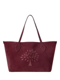 Mulberry Suede Tree Tote Bag