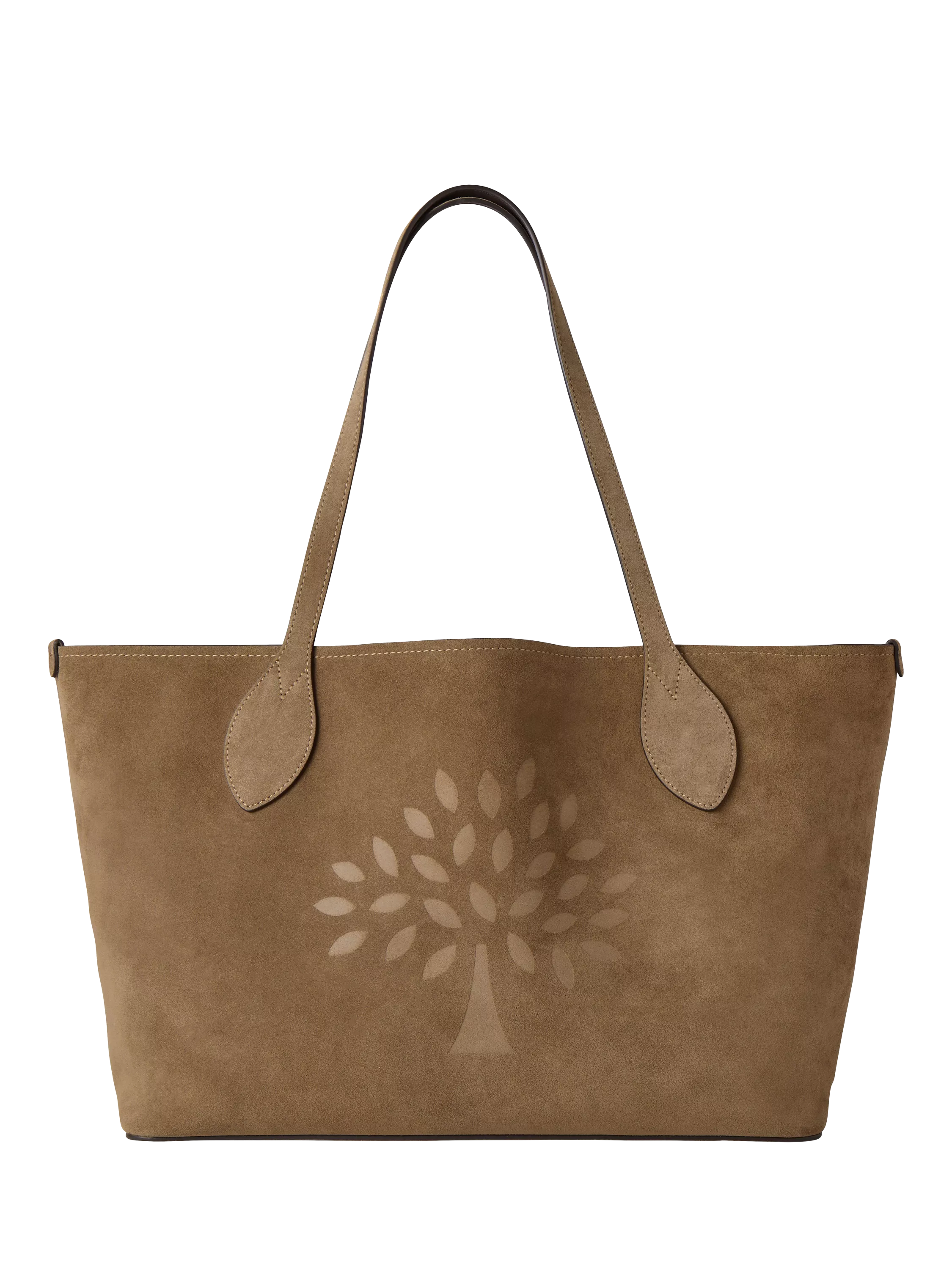 Mulberry Suede Tree Tote Bag