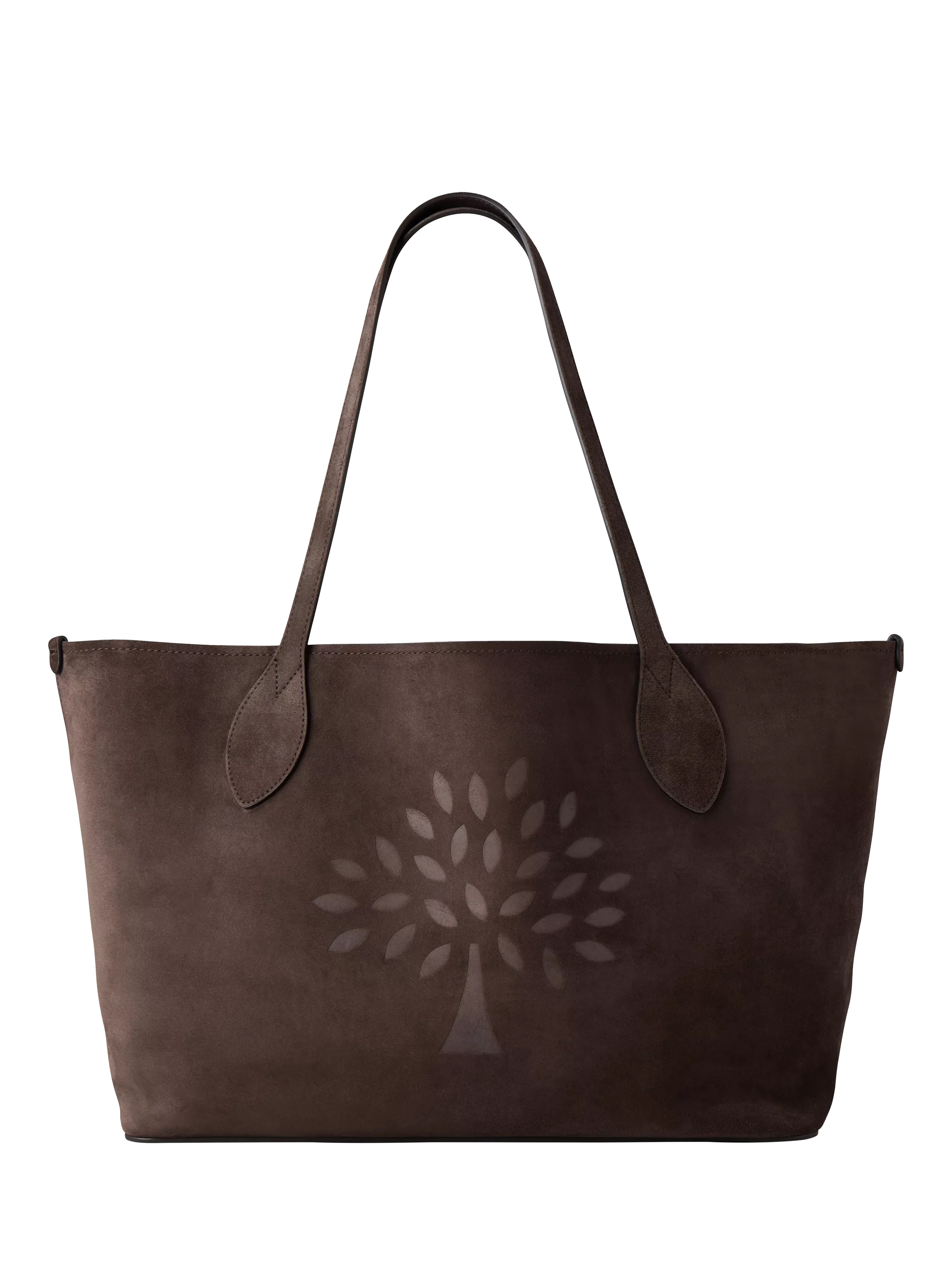 Mulberry Suede Tree Tote Bag