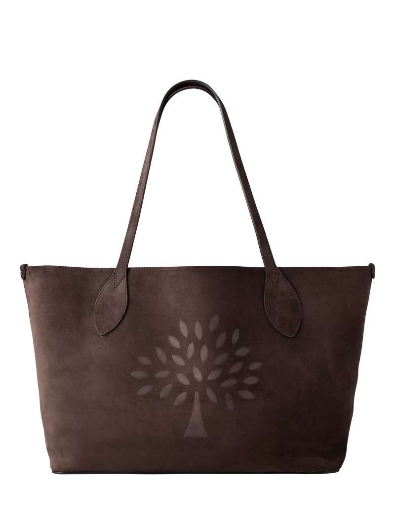 Mulberry Suede Tree Tote Bag