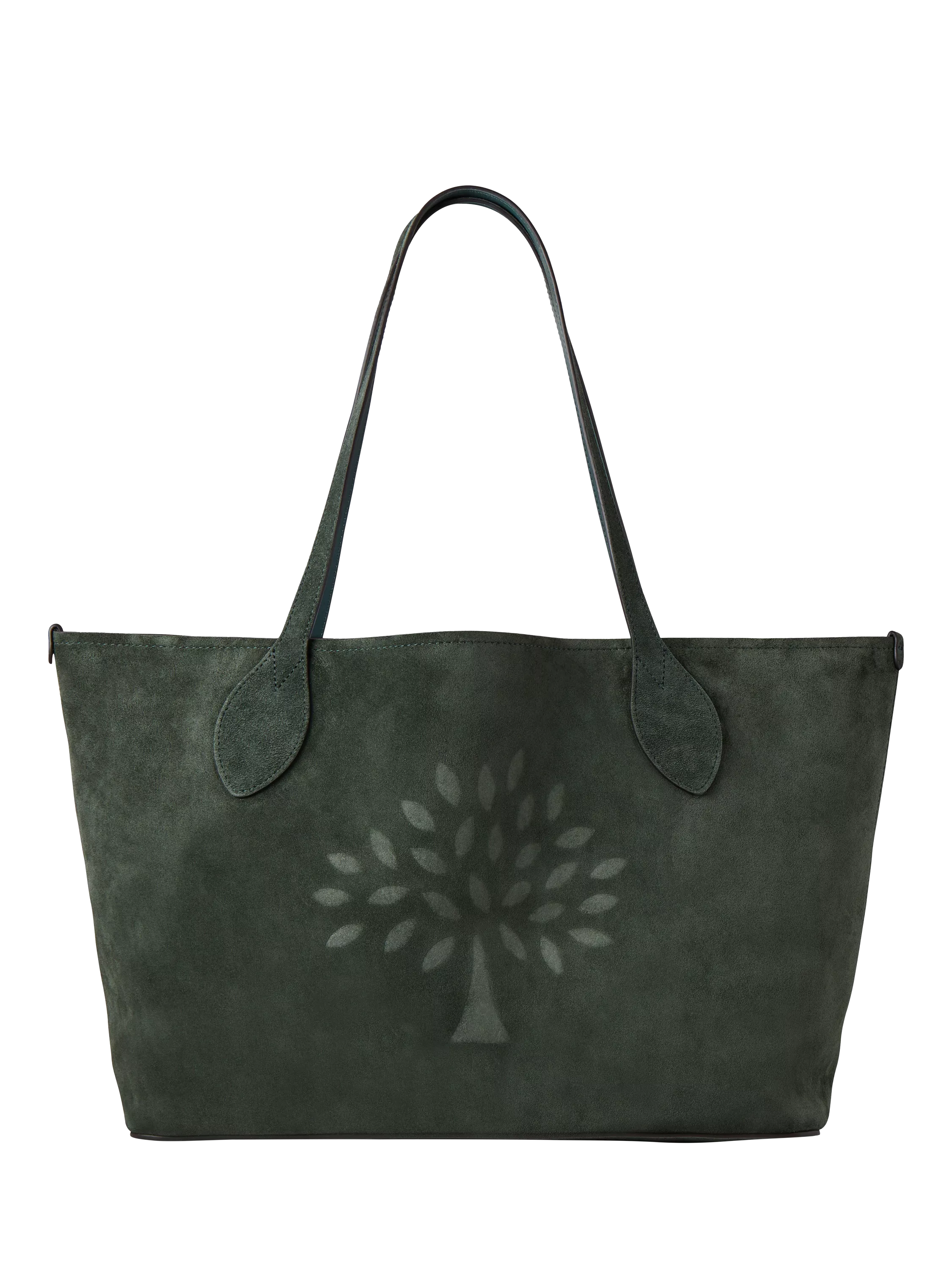 Mulberry Suede Tree Tote Bag