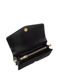 Aspinal of London Eliza velvet clutch bag black - British product